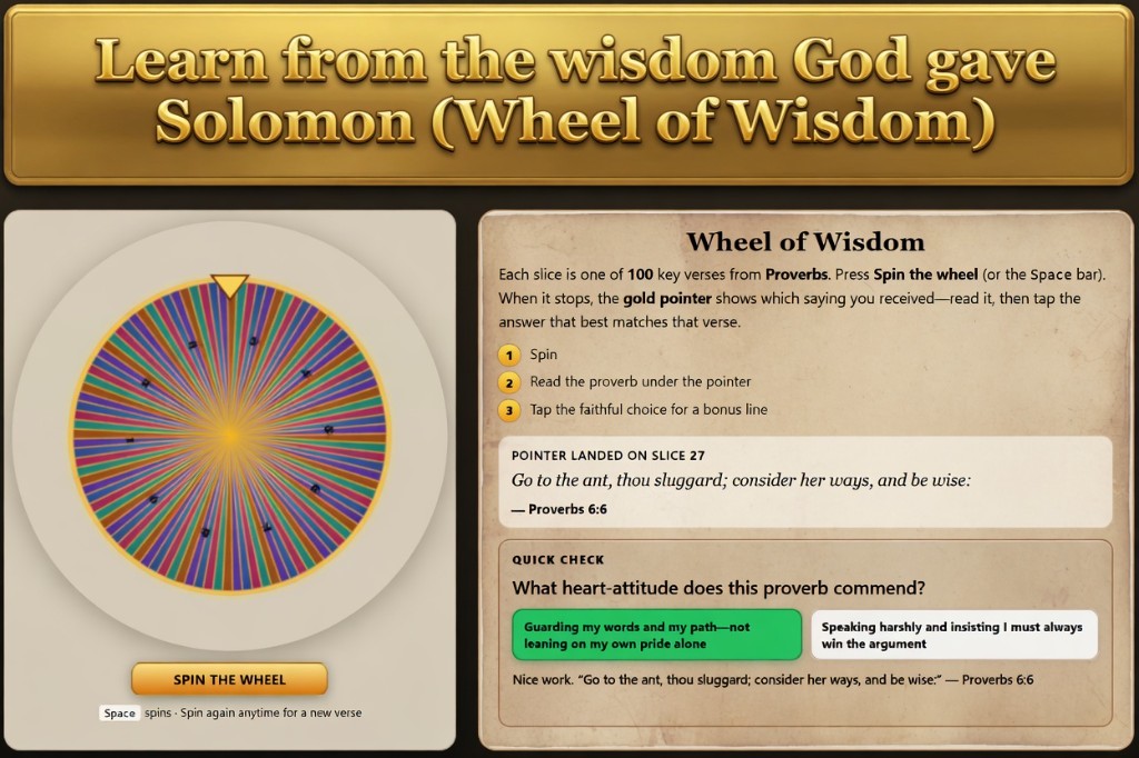 Wheel of Wisdom game panel image